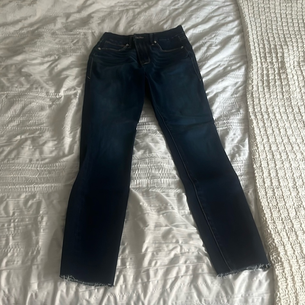 Brand new good American jeans. Cigarette style. High waisted but stretchy.